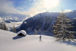 Panorama der Winterlandschaft in der Skiregion Großglockner