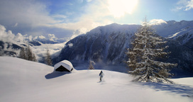Panorama der Winterlandschaft in der Skiregion Großglockner