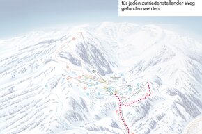 Pistenplan für Skitour im Skigebiet Wurzeralm